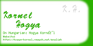 kornel hogya business card